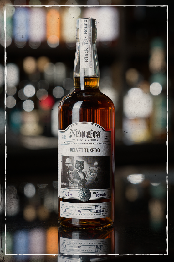 A photo of New Era's Velvet Tuxedo bourbon