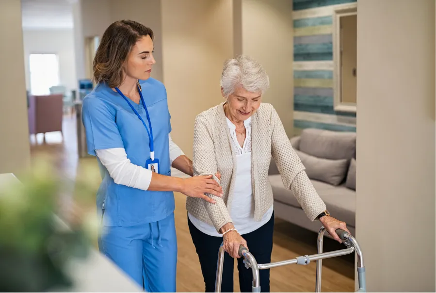 Caregiver with her patient