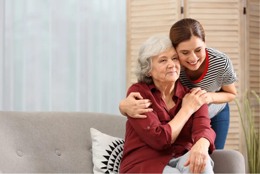 Caregiver with her patient