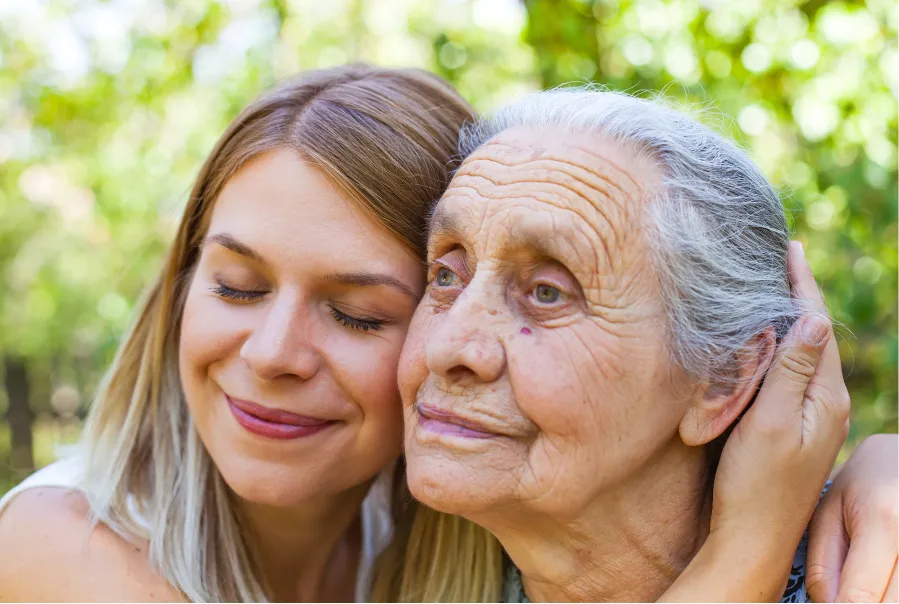 Caregiver with her patient