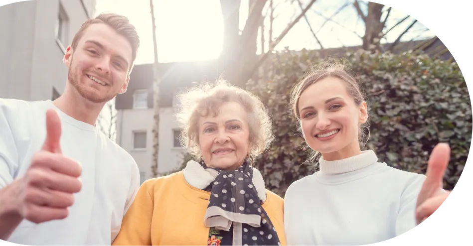 Caregivers with patient