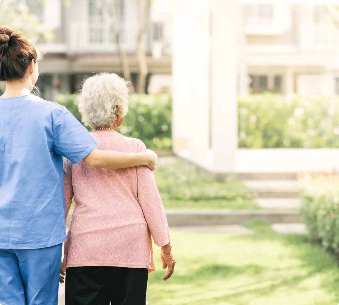 Caregiver with her patient