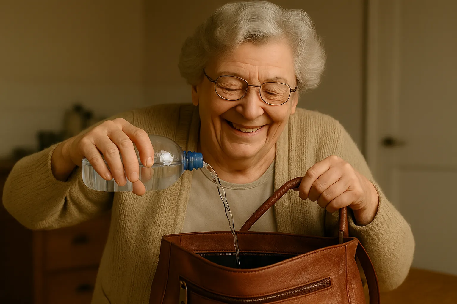 Elderly women having cognitive issues