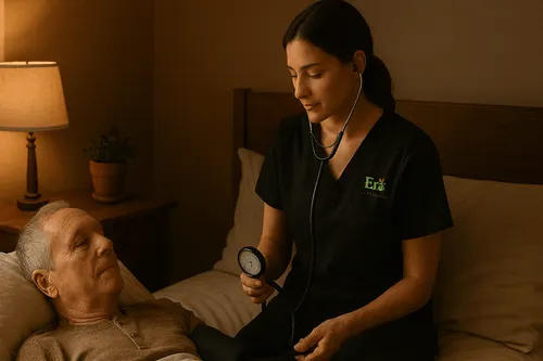 Caregiver during her 24hour care shift