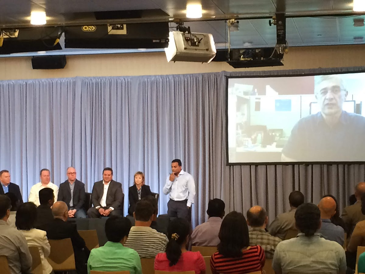 HP Software CIO Mahesh Shah speaks at employee meeting