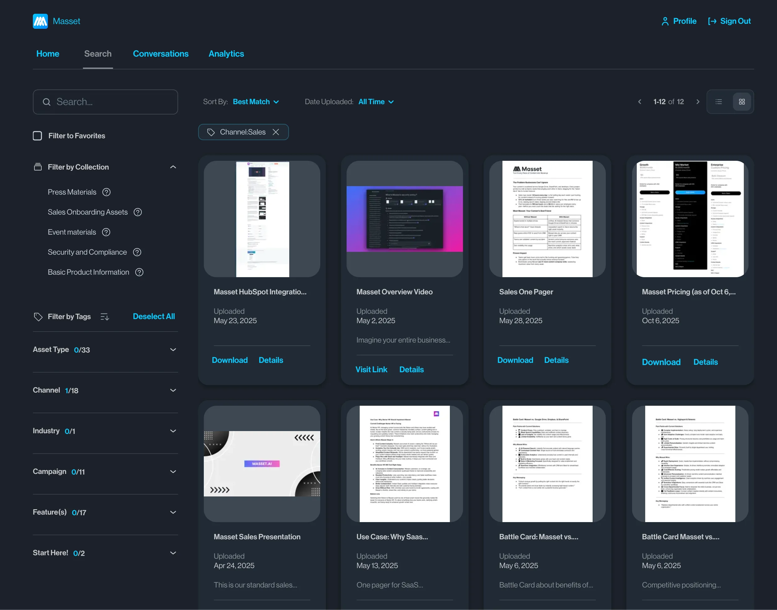 Dashboard mockup