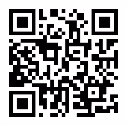 Black and white QR code on a white background for the Modern Animal App