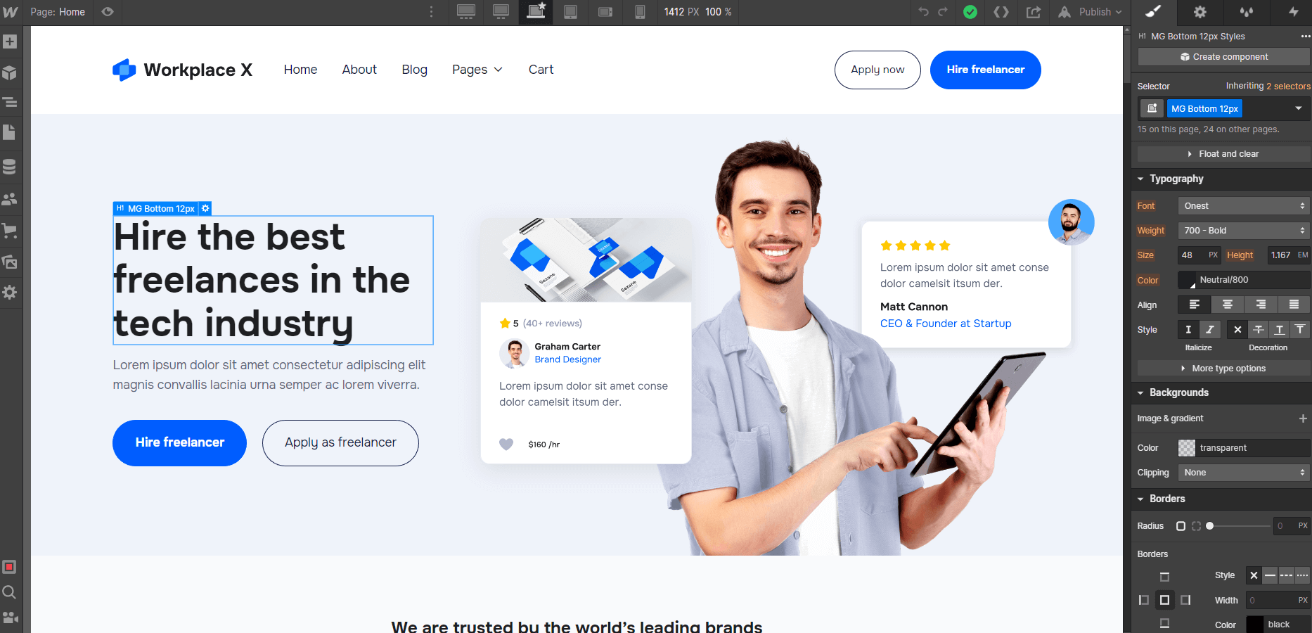 Static Content - Workplace X Webflow Template