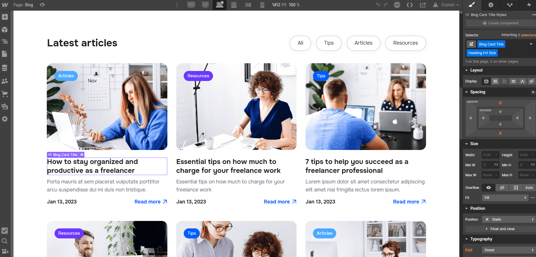 CMS Content - Workplace X Webflow Template