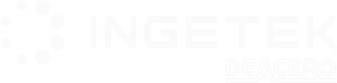INGETEK DEACERO company logo with circular dot design on the left.