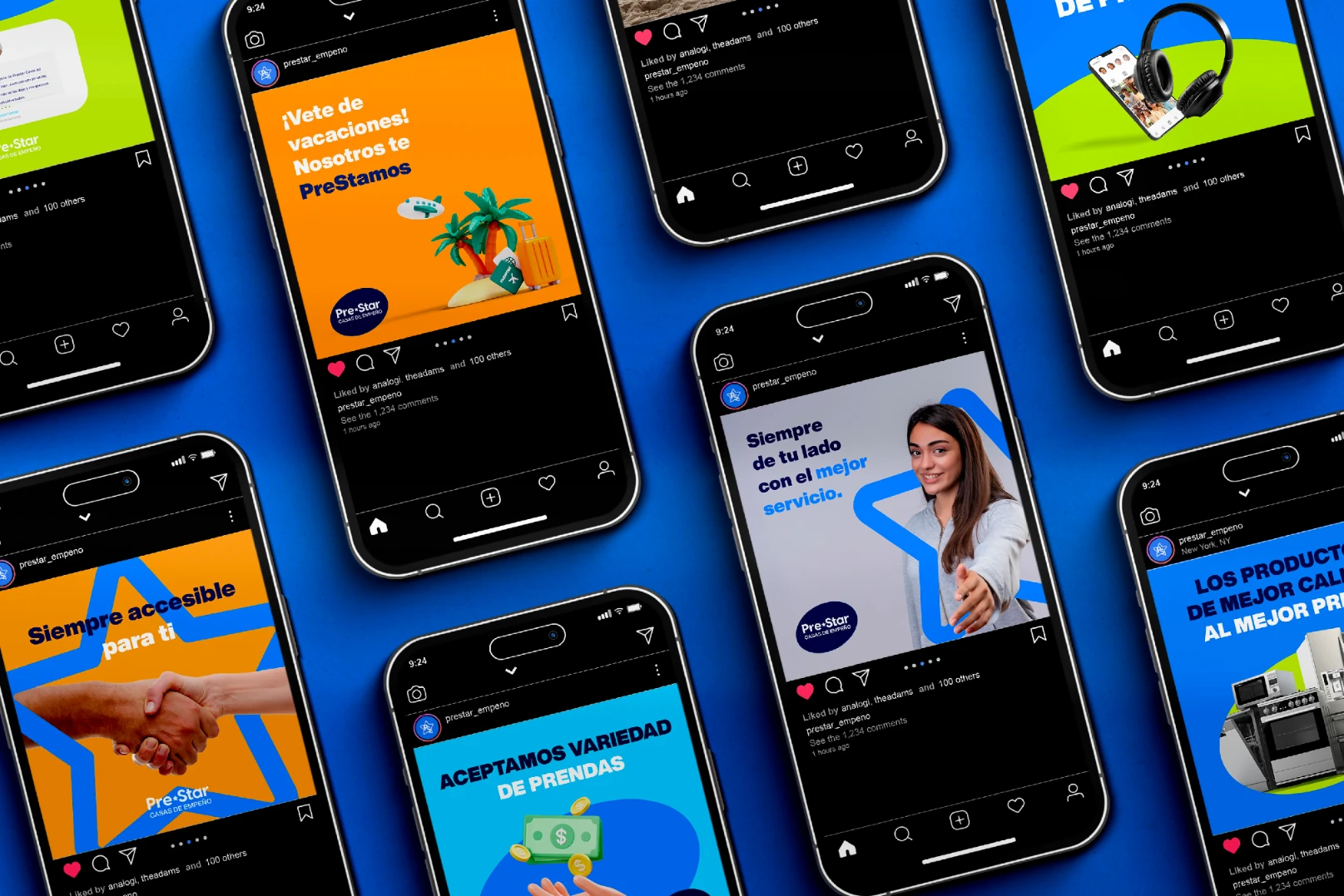 Three Instagram posts by Mexlam showing construction materials: left post features corrugated rebar with applications, center post shows polished wire coil with specs, right post highlights quality certification and steel frames.