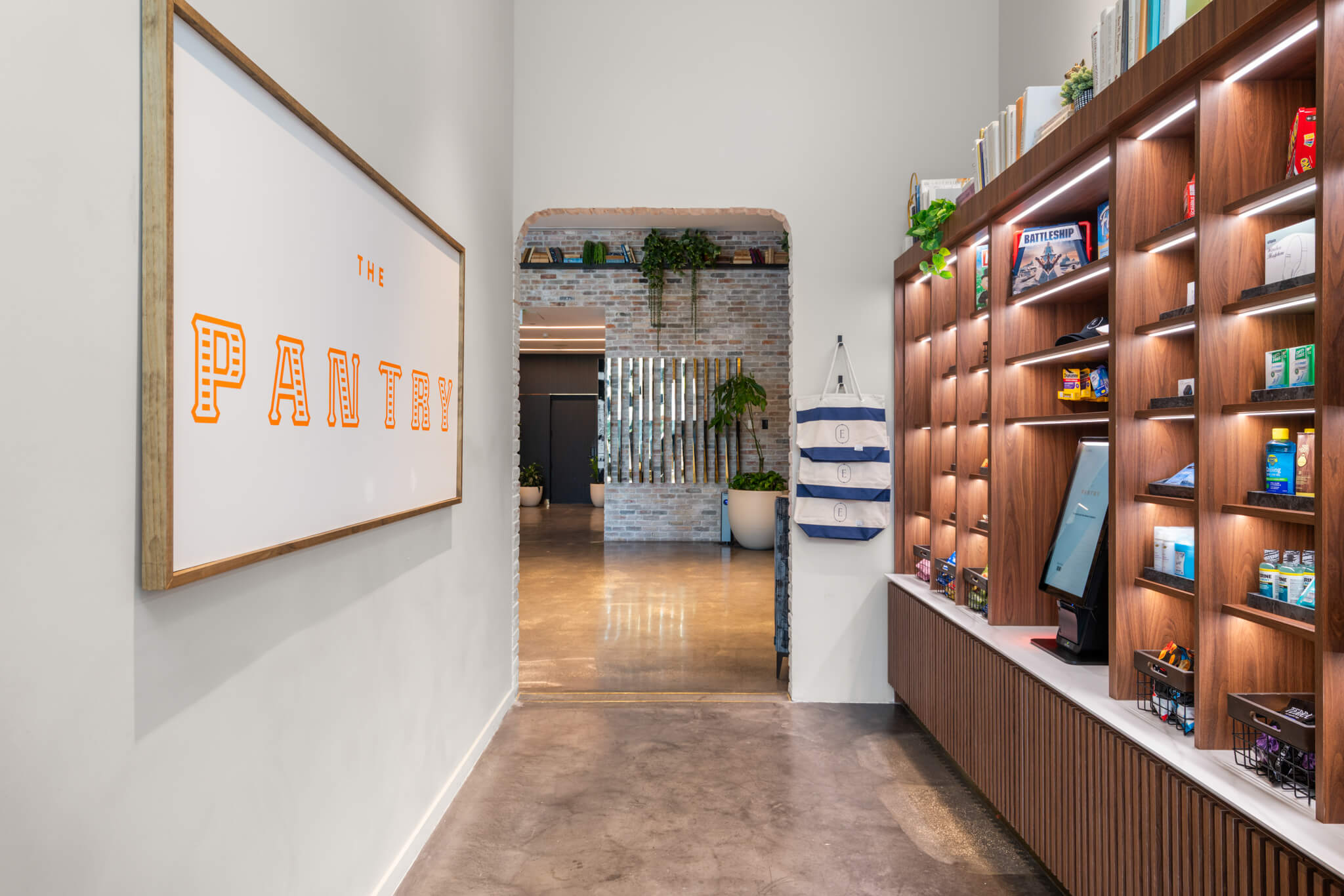 lobby pantry with self checkout