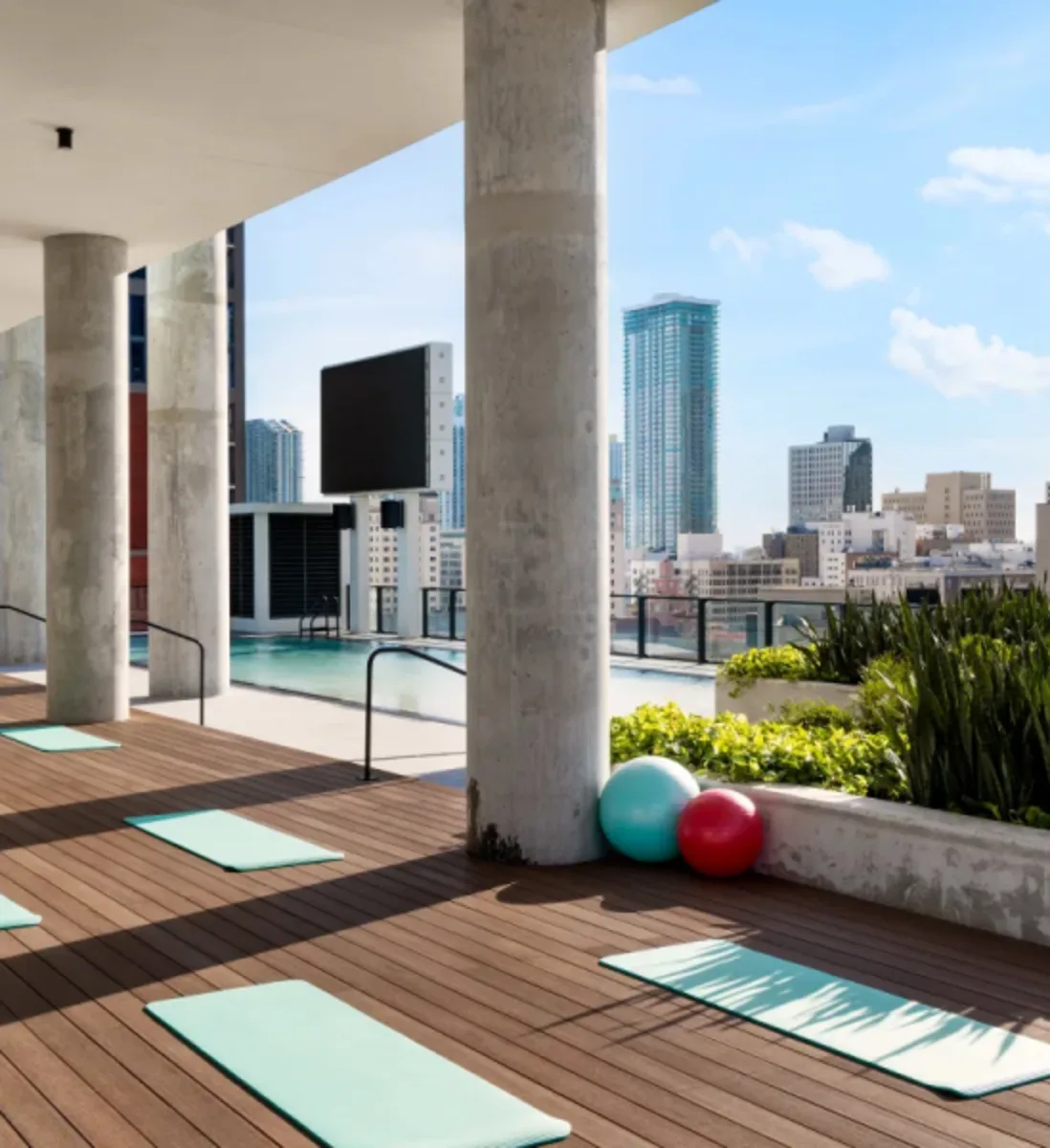 event space on rooftop of hotel