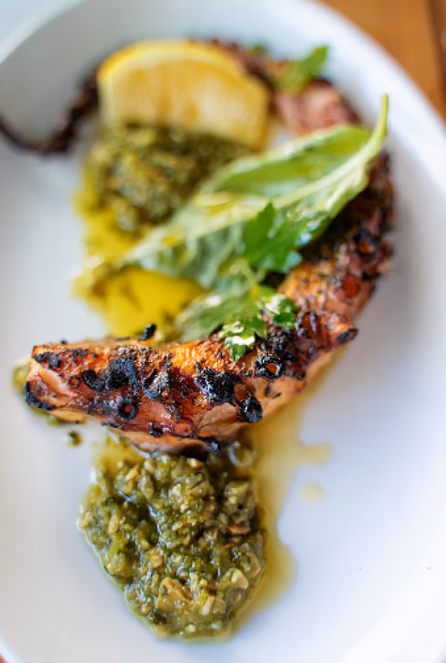 closeup of miami food