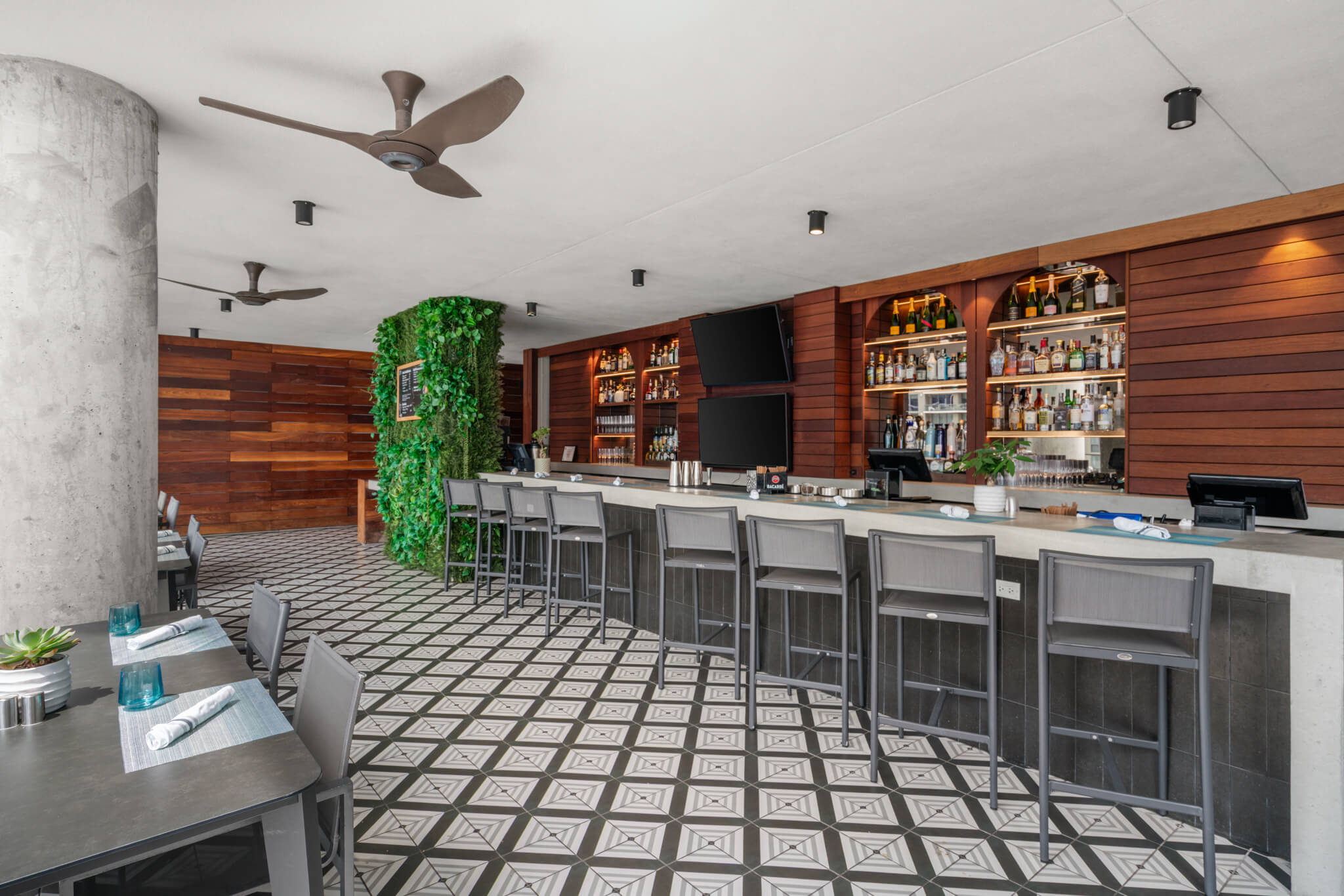 Elser Bay Terrace bar with seating