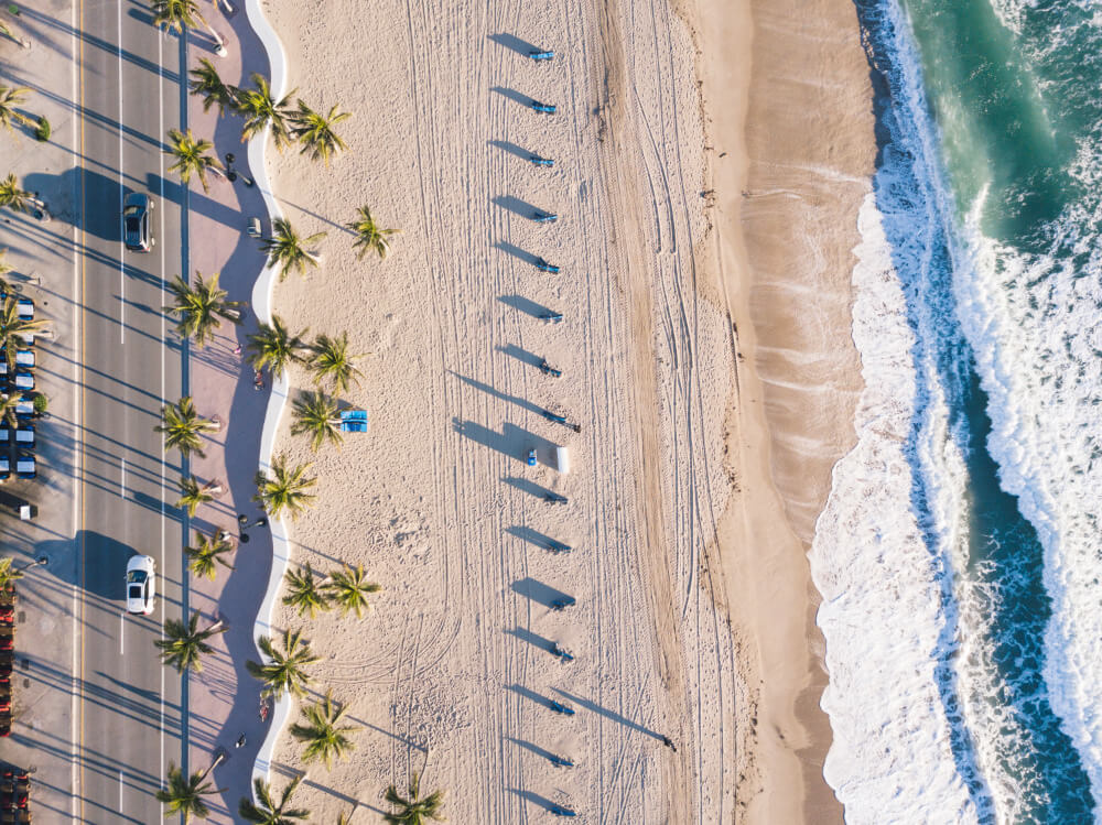 aerial view of miami beach club