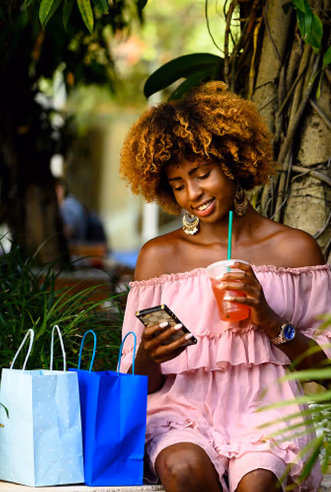 woman shopping in miami