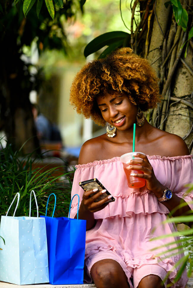 woman shopping in miami