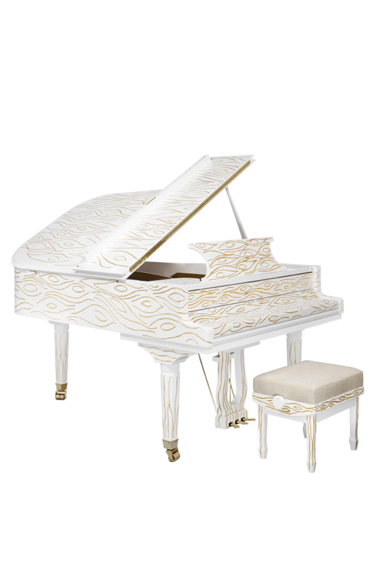 A Pleyel grand piano in a bespoke cabinet