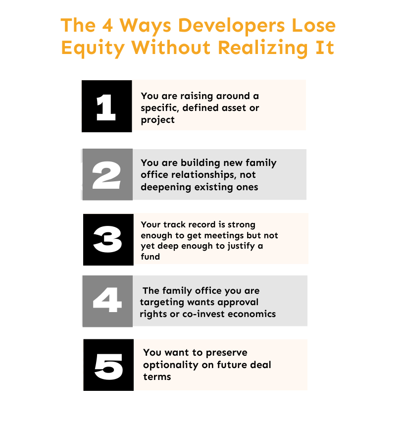 Four ways developers lose equity in family office and blind pool deals