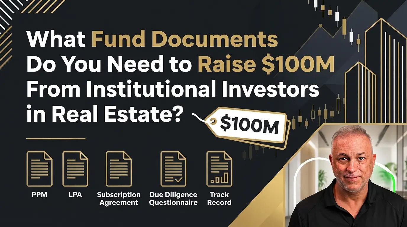 Capital stack for a $100M real estate fund.