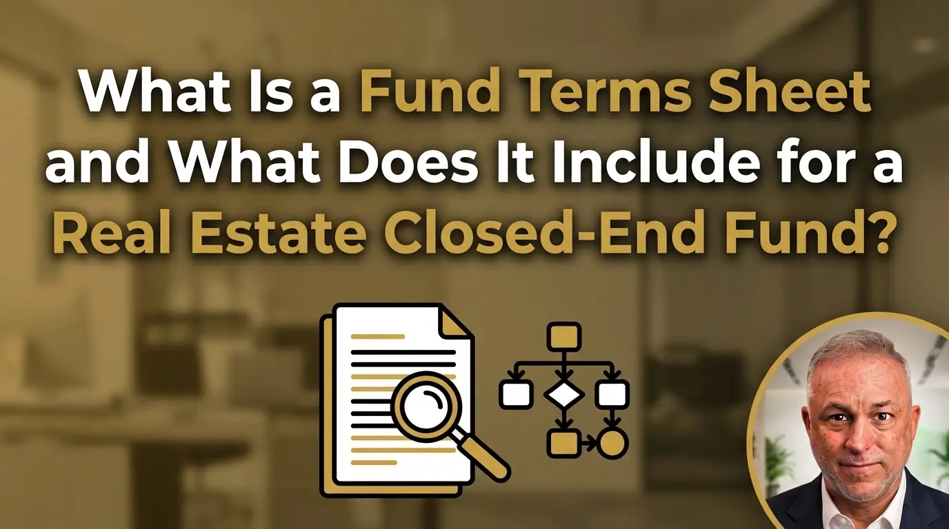 Real estate closed-end fund term sheet guide.
