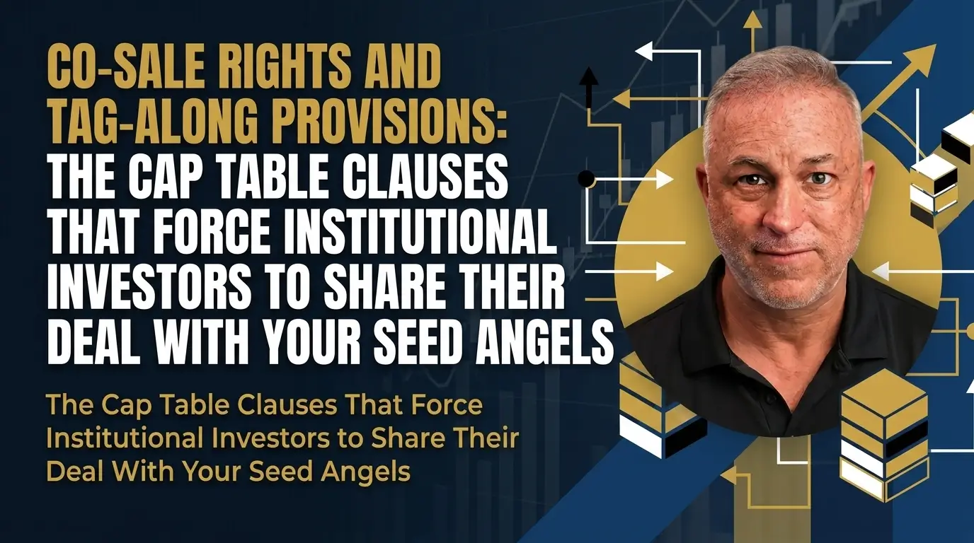 Co-Sale Rights and Tag-Along Provisions How Seed Angels Can Impact Institutional Deals Co-sale rights and tag-along provisions on a startup cap table.