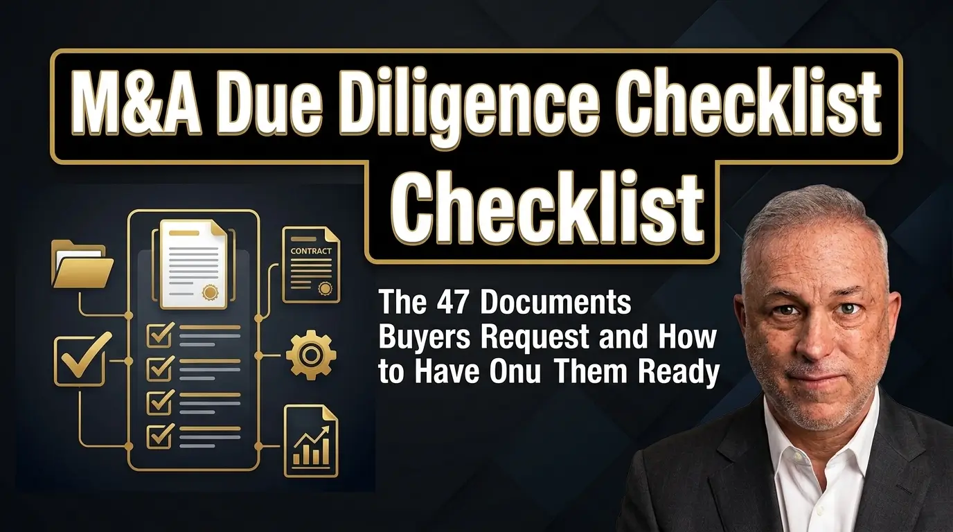 M&A due diligence checklist featuring the 47 documents buyers request.