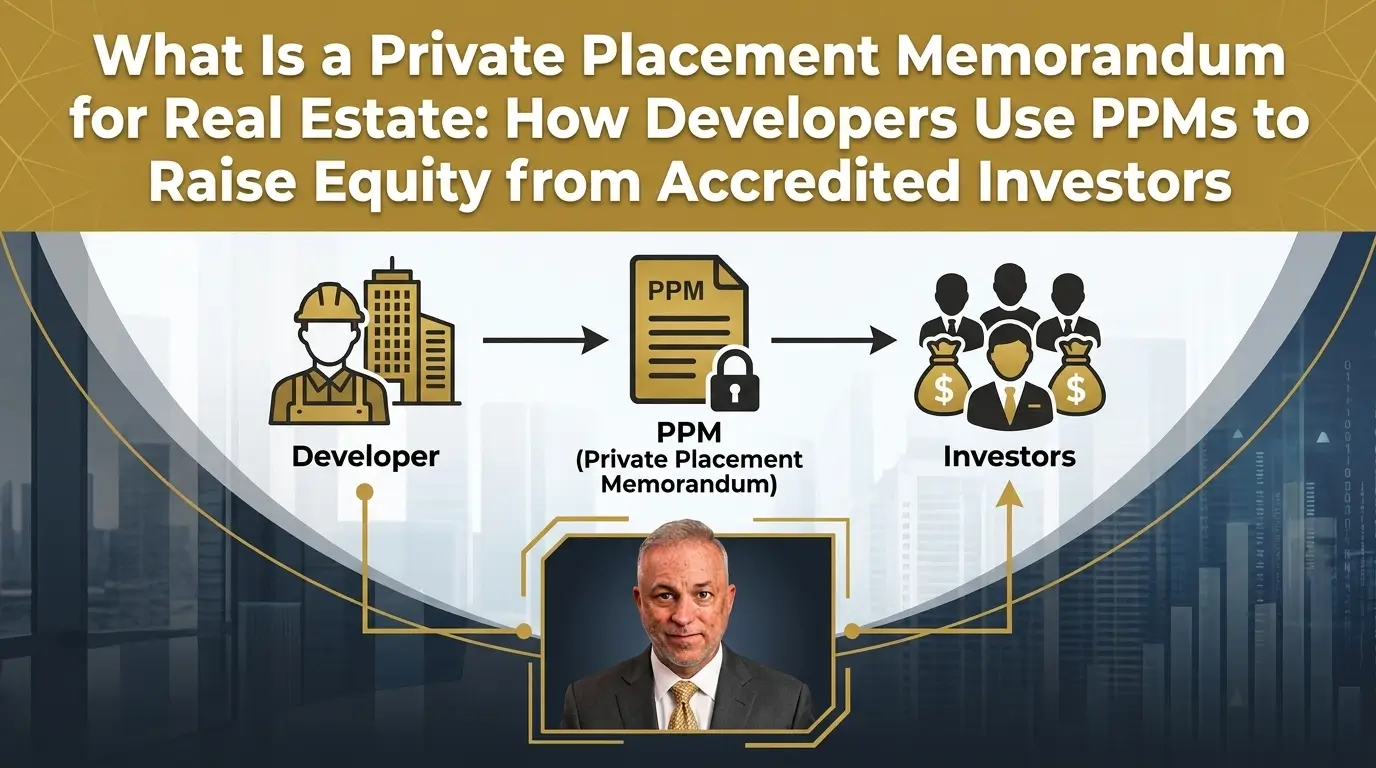 What Is a Real Estate PPM Raising Equity from Accredited Investors An overview of Private Placement Memorandums (PPM) for real estate equity raising.