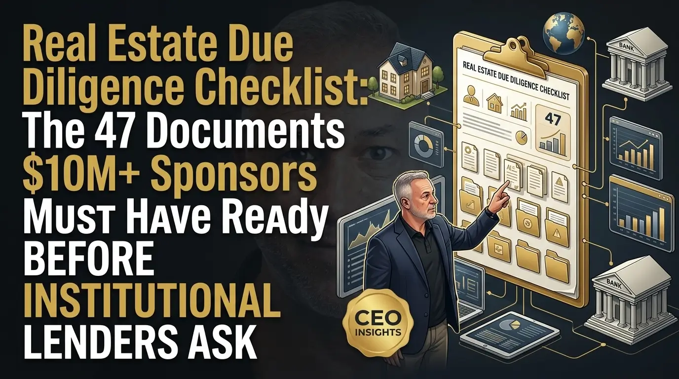 Real Estate Due Diligence 47 Documents for Institutional Lenders Real estate due diligence checklist for $10M+ sponsors and lenders.