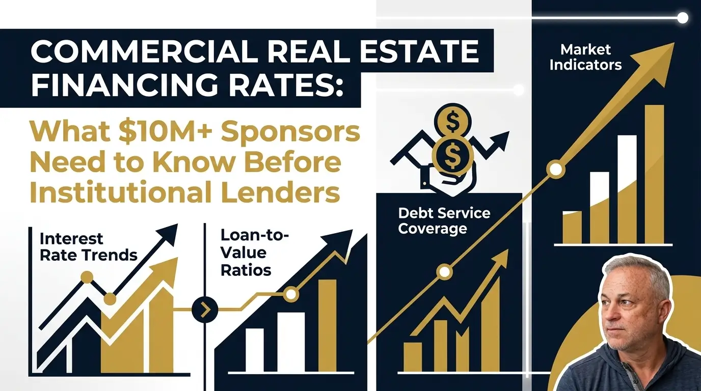 Commercial Real Estate Financing What $10M+ Sponsors Need to Know Commercial real estate financing rates and key metrics for $10M+ sponsors.