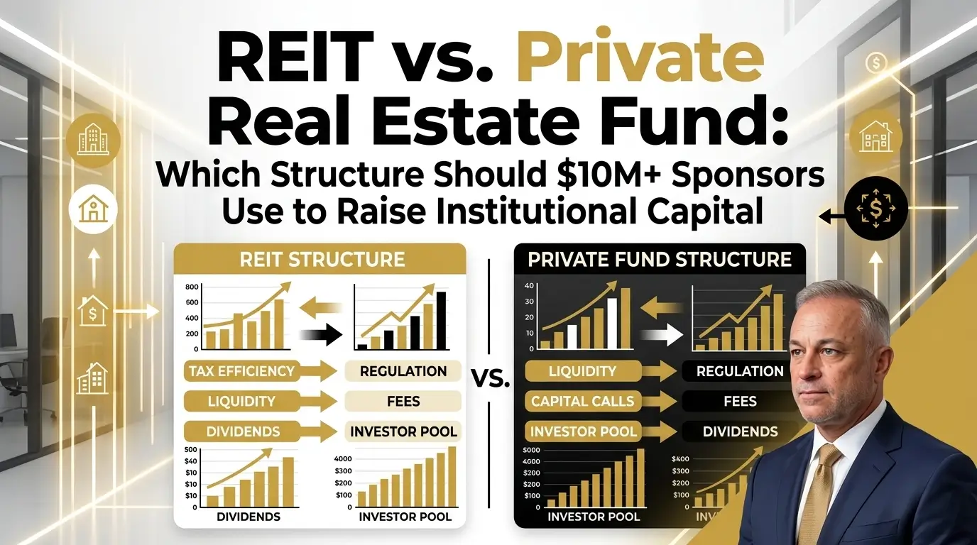REIT vs. Private Real Estate Fund Choosing the Right Structure for Institutional Capital Comparison of REIT vs. private real estate fund structures for institutional capital raising.