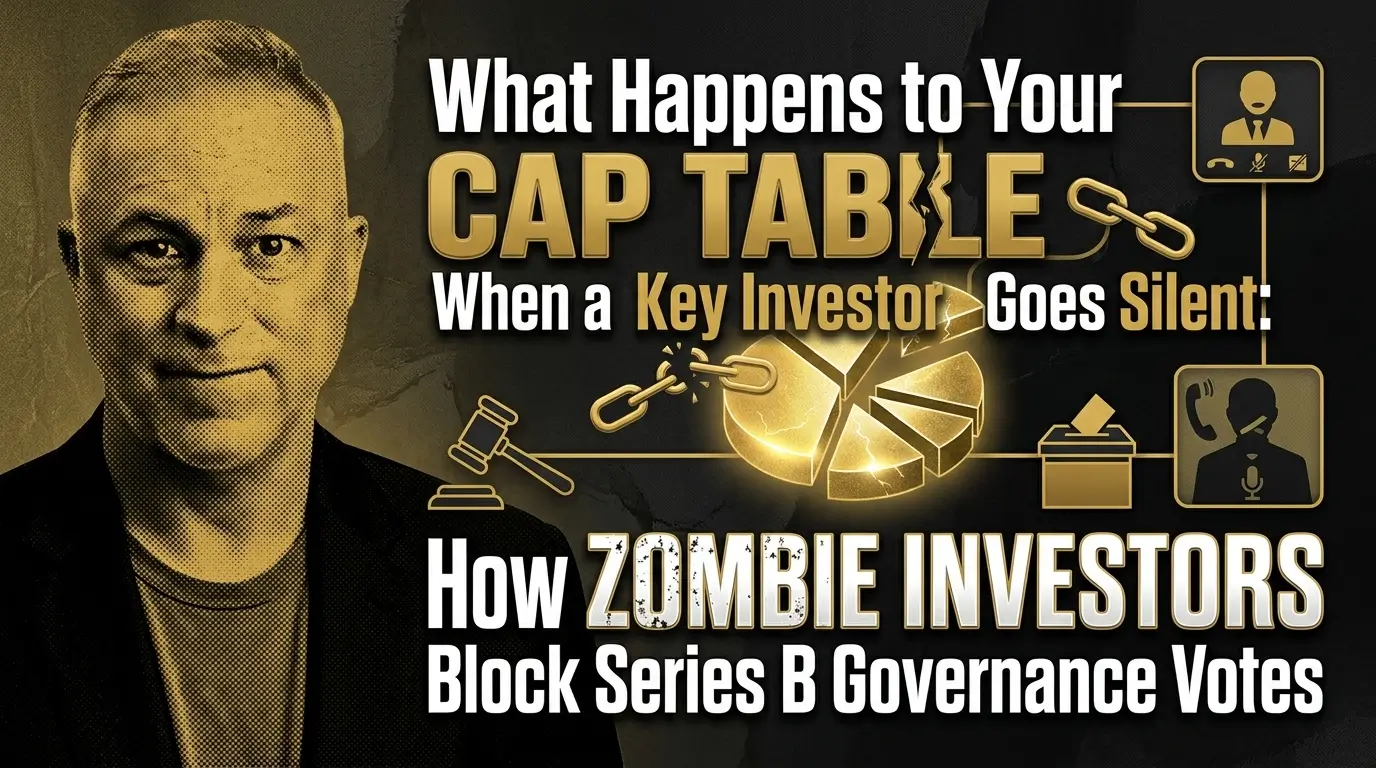 An infographic illustrating how silent "zombie" investors can disrupt a company's cap table and block key governance votes during a Series B round. An infographic illustrating how silent "zombie" investors can disrupt a company's cap table and block key governance votes during a Series B round.