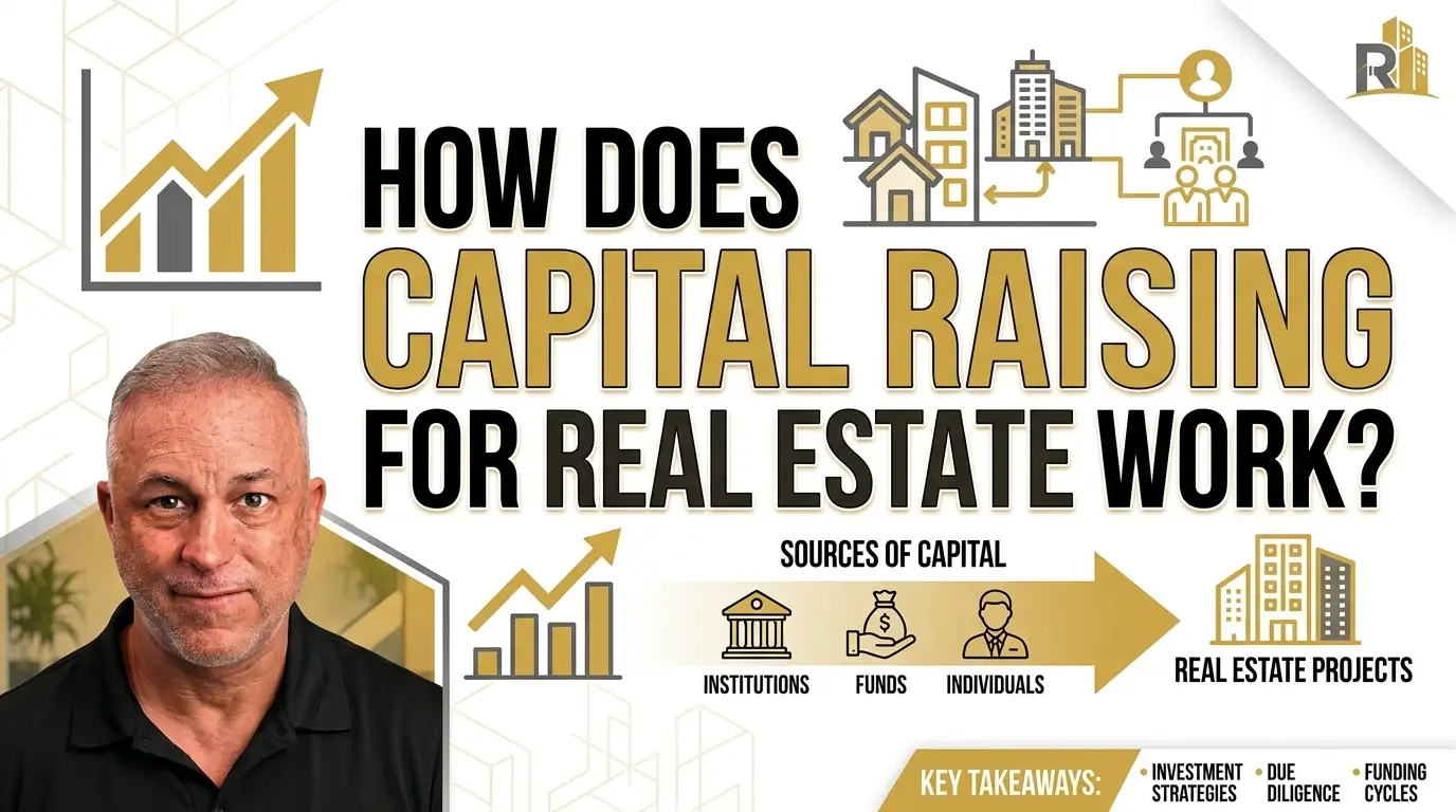 An overview of the real estate capital raising process, including sources like institutions, funds, and individuals.