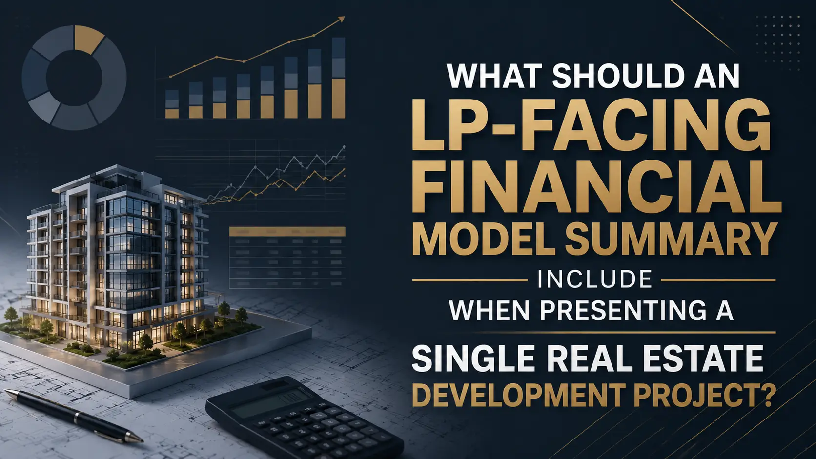 LP-Facing Financial Model Summary for a Single Real Estate Development LP-facing financial model summary for a single real estate development, showing project returns, capital structure, and investor metrics