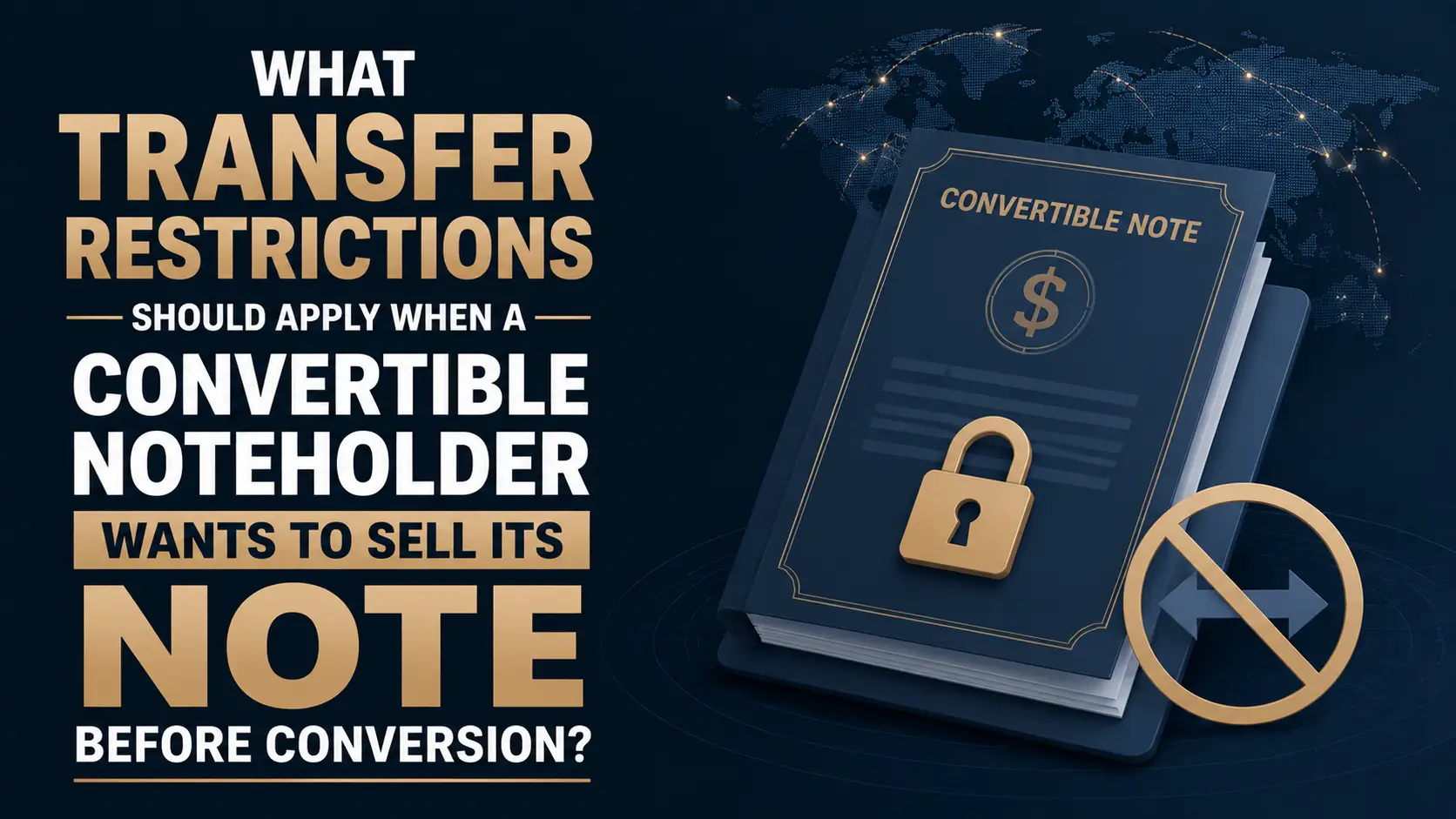Convertible note transfer restrictions explaining when a noteholder can sell a note before conversion