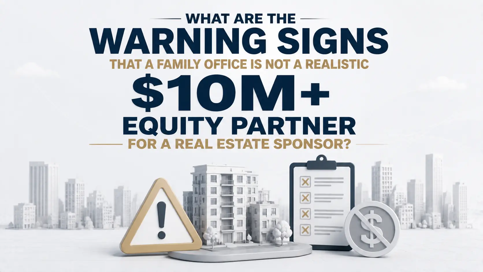 Warning signs a family office is not a realistic $10M-plus equity partner for a real estate sponsor