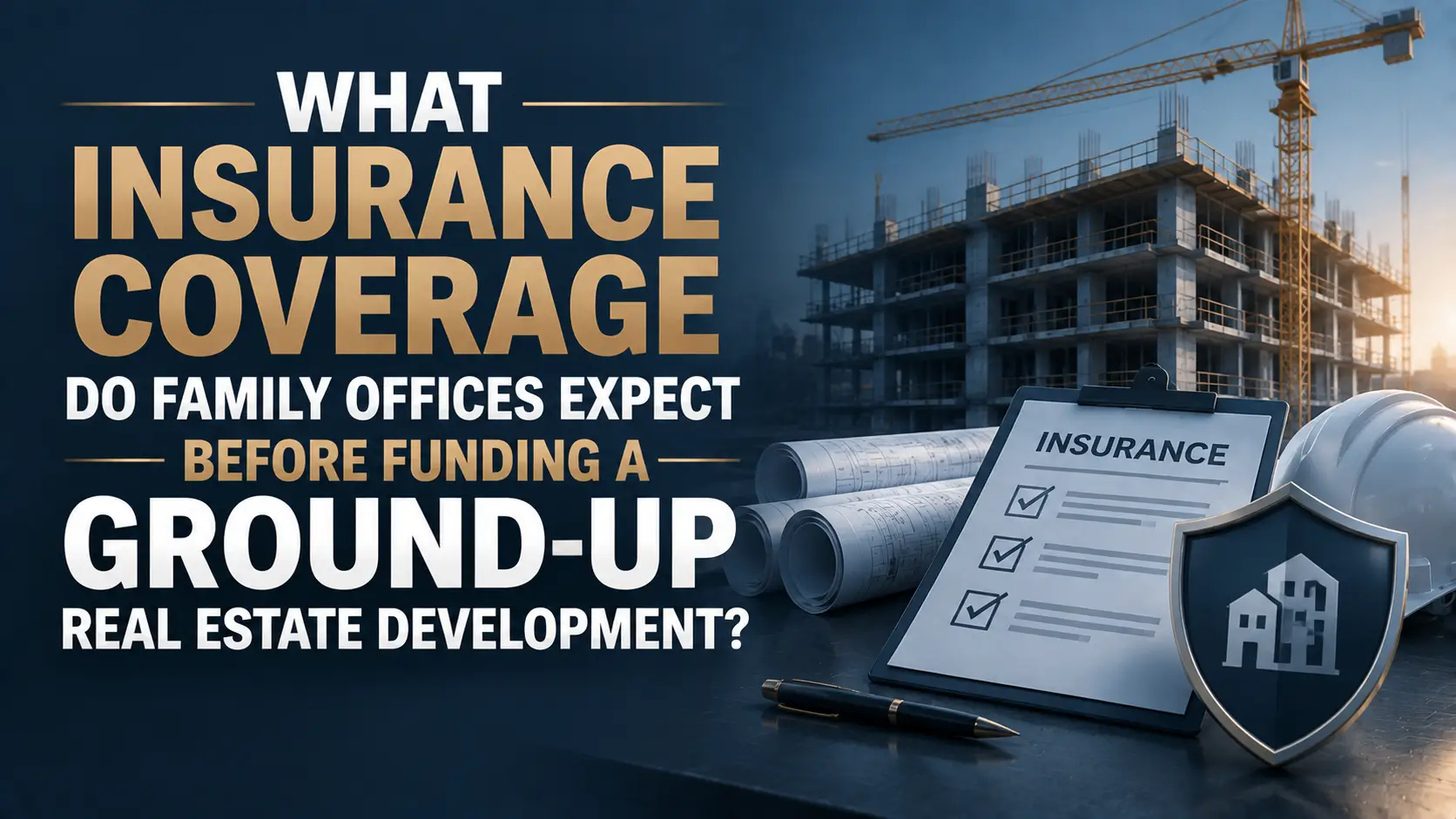 Insurance coverage family offices expect for ground-up real estate projects