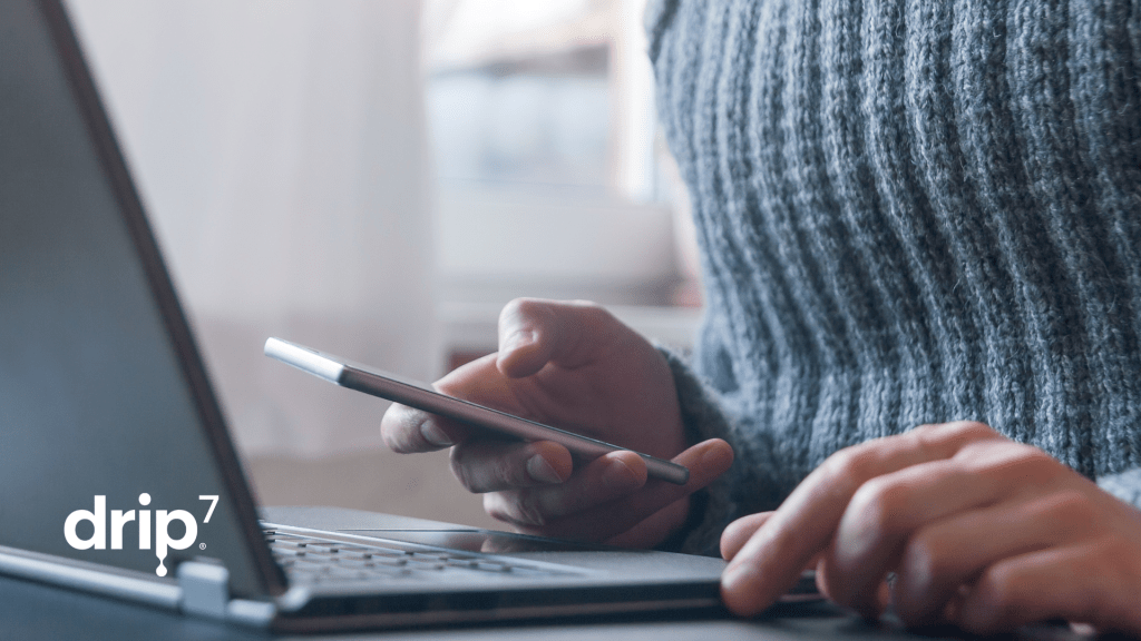 A person does two factor authorization to access online banking and ensure smart cybersecurity practices. 