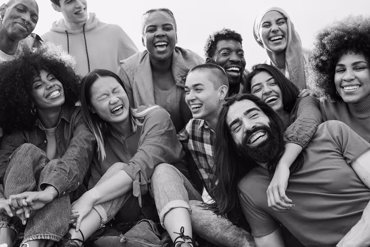 Group of friends smiling