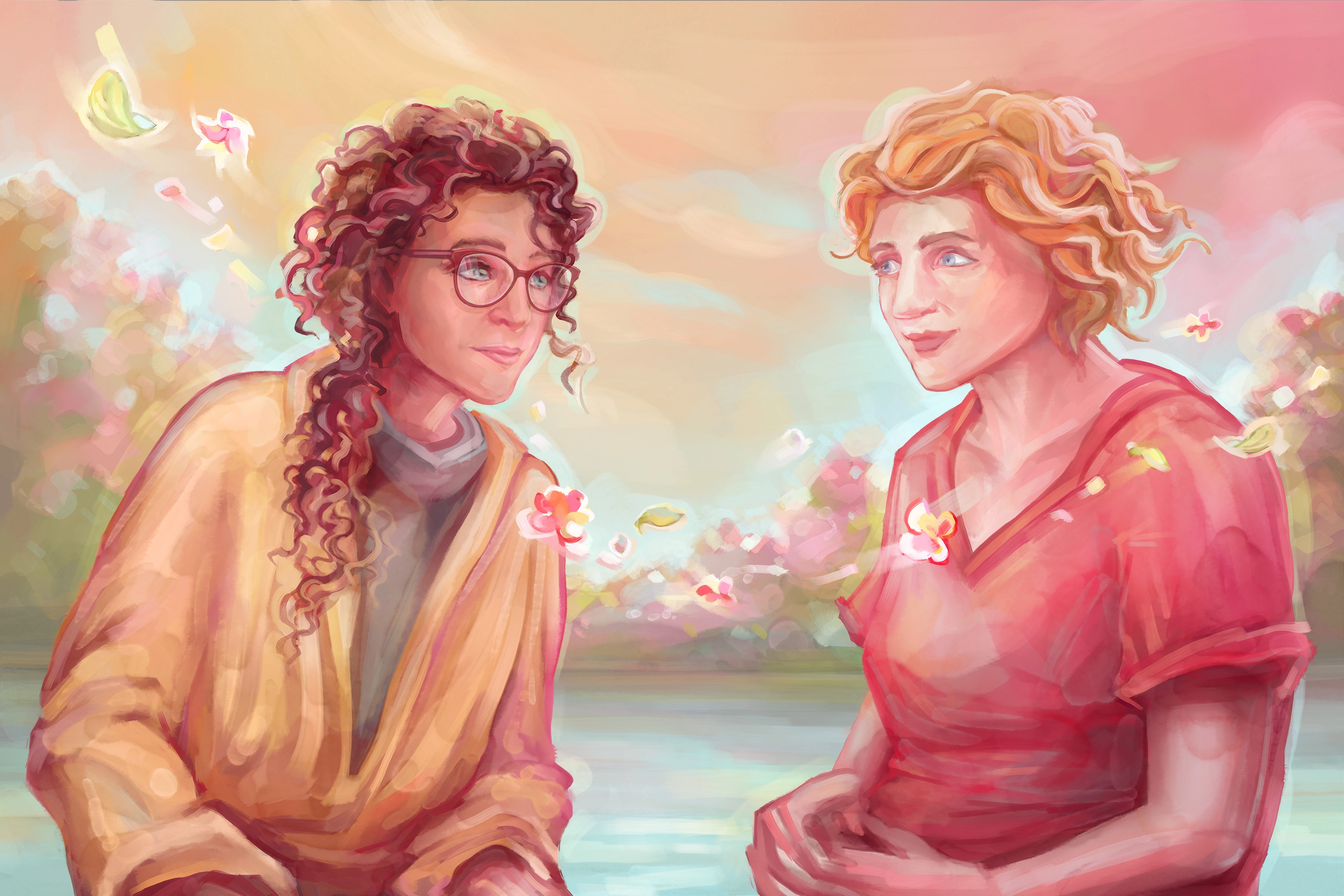 Therapy for therapists image of two adults seated outdoors