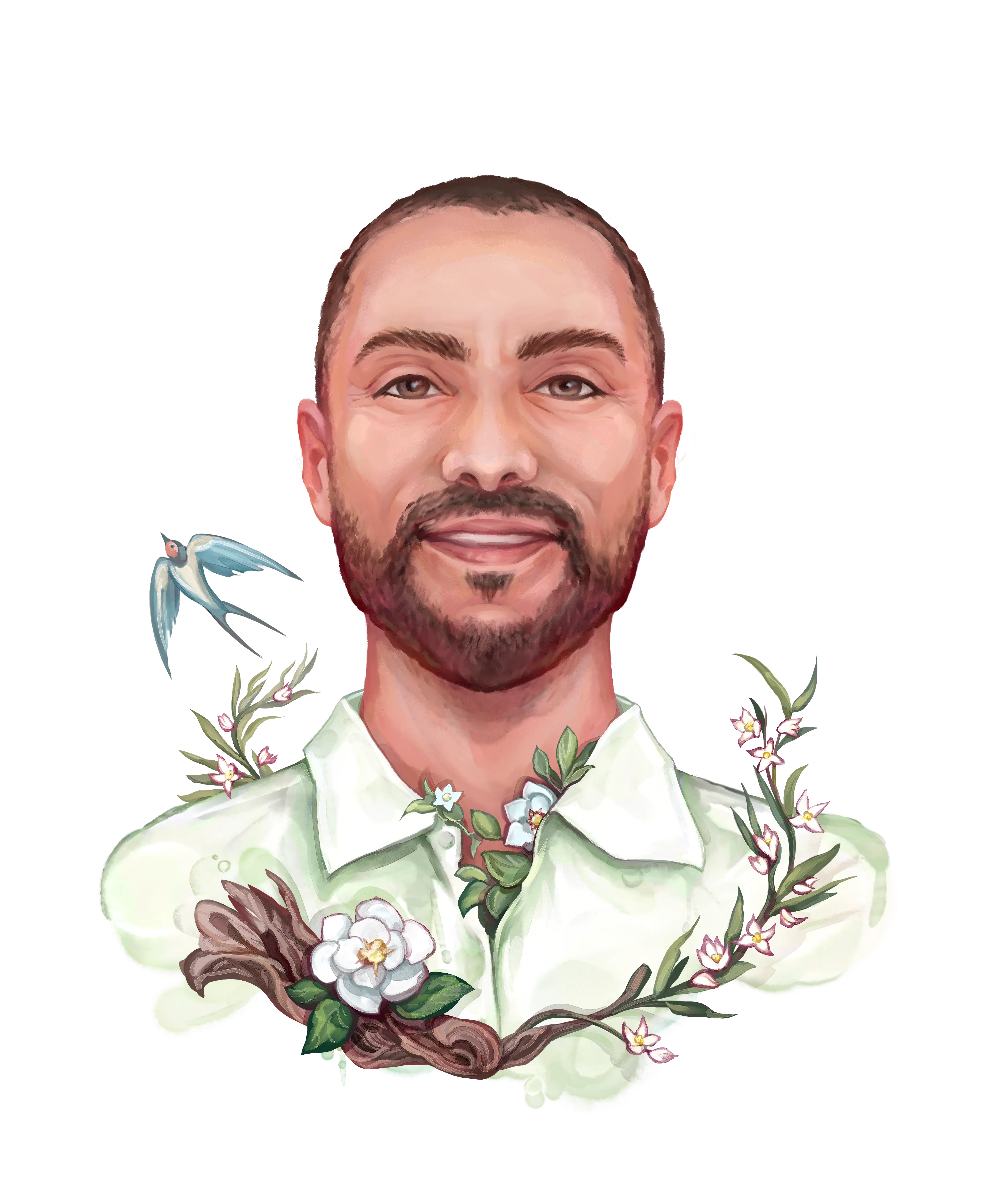Profile illustration of Laith, our practicum student therapist in Vancouver