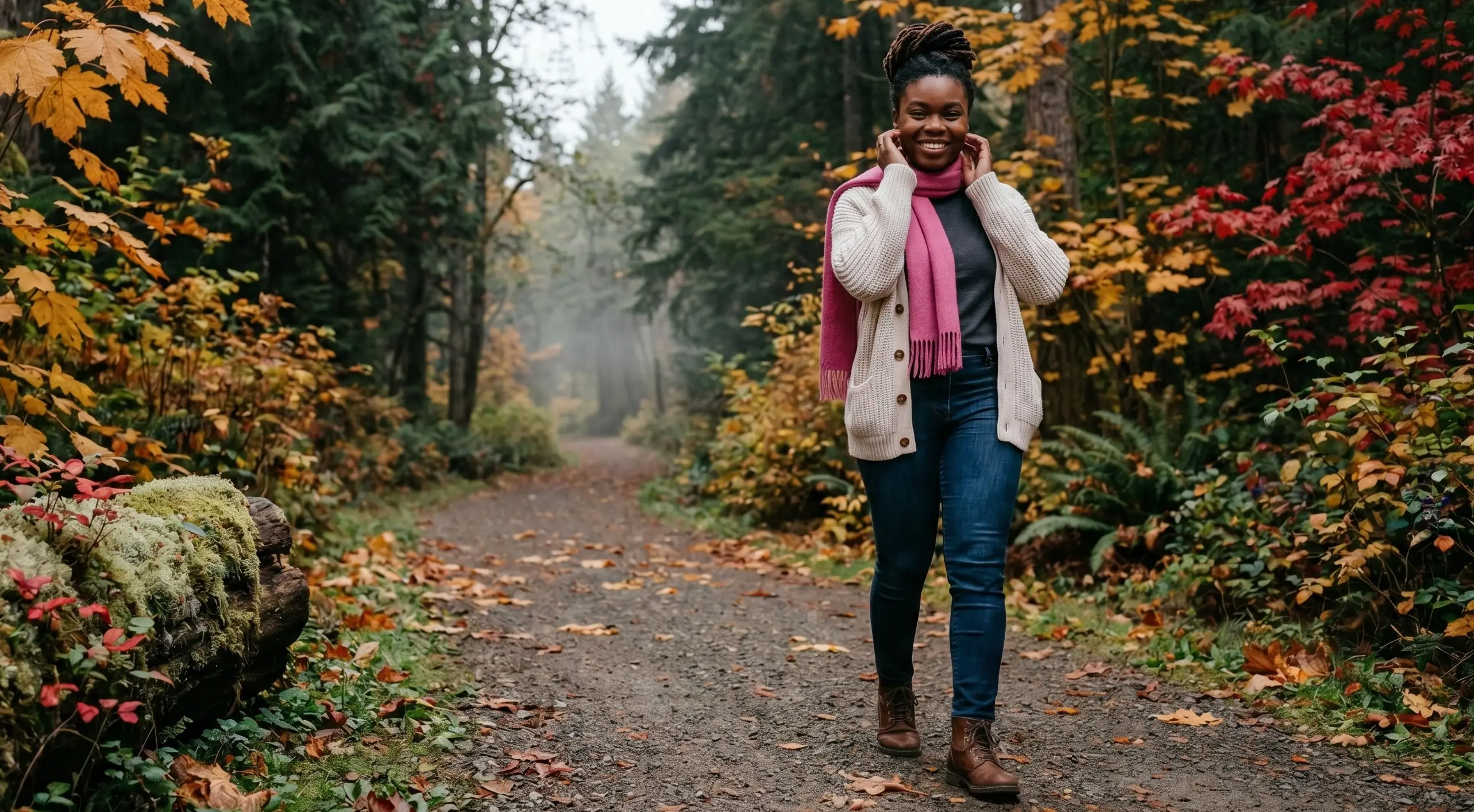 Adult walking down a fall path in BC | Therapy Blog | CSP