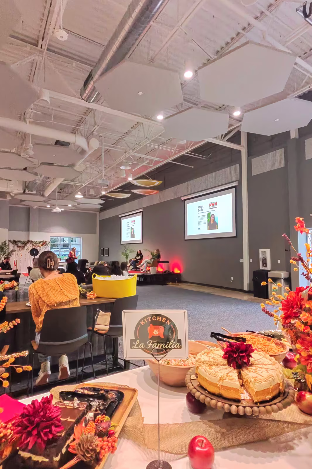 Decor and food at corporate event hosted by Kitchen La Familia, Grand Rapids Premiere Mexican Caterer