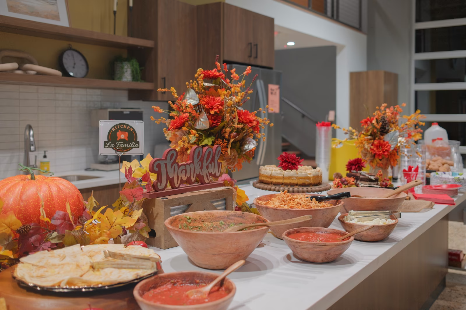 Decor and food at corporate event hosted by Kitchen La Familia, Grand Rapids Premiere Mexican Caterer