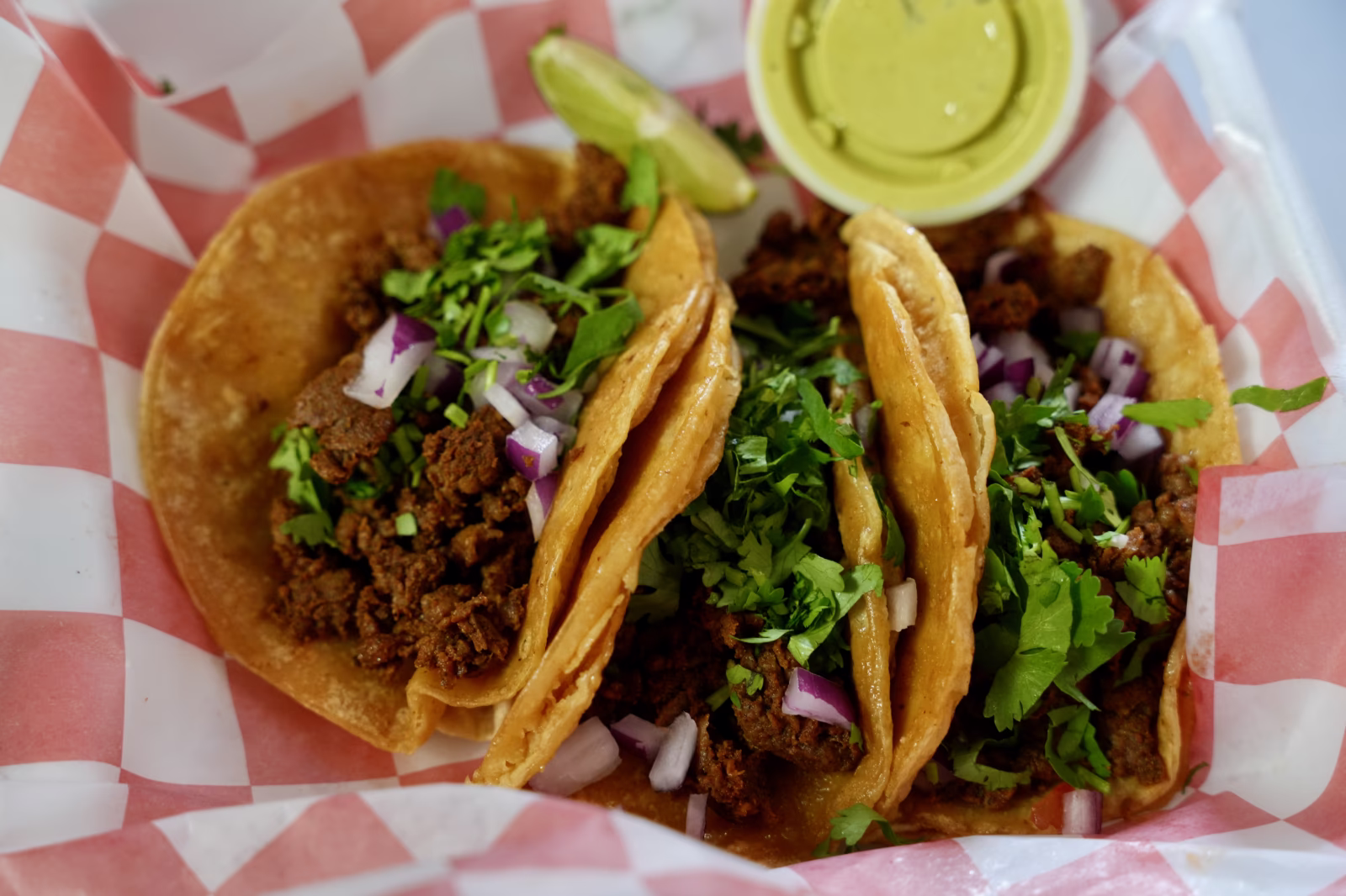Carne asada tacos at Summer Farewell Fest event hosted by Kitchen La Familia, Grand Rapids Premiere Mexican Caterer