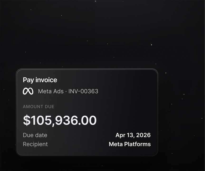 Ad platform invoice in Opal