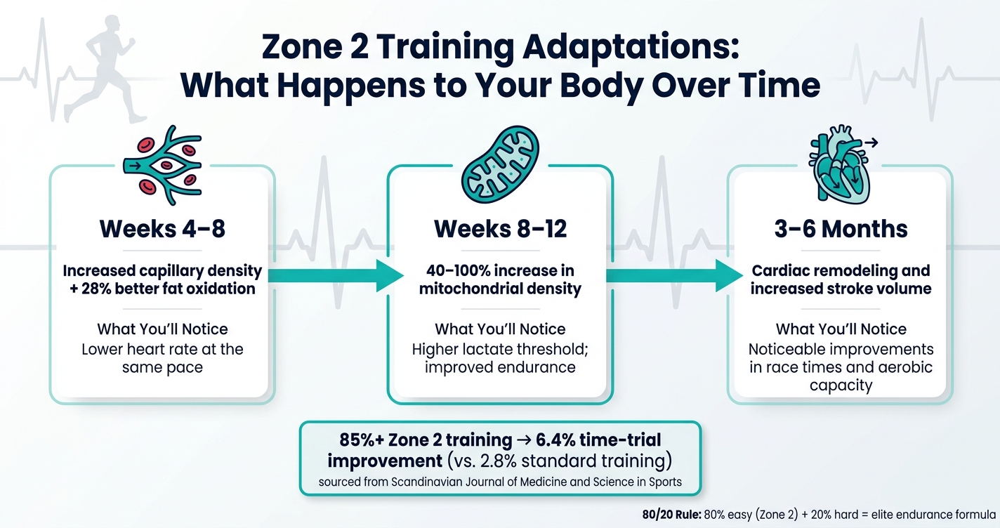 Zone 2 Training Adaptations: What Happens to Your Body Over Time