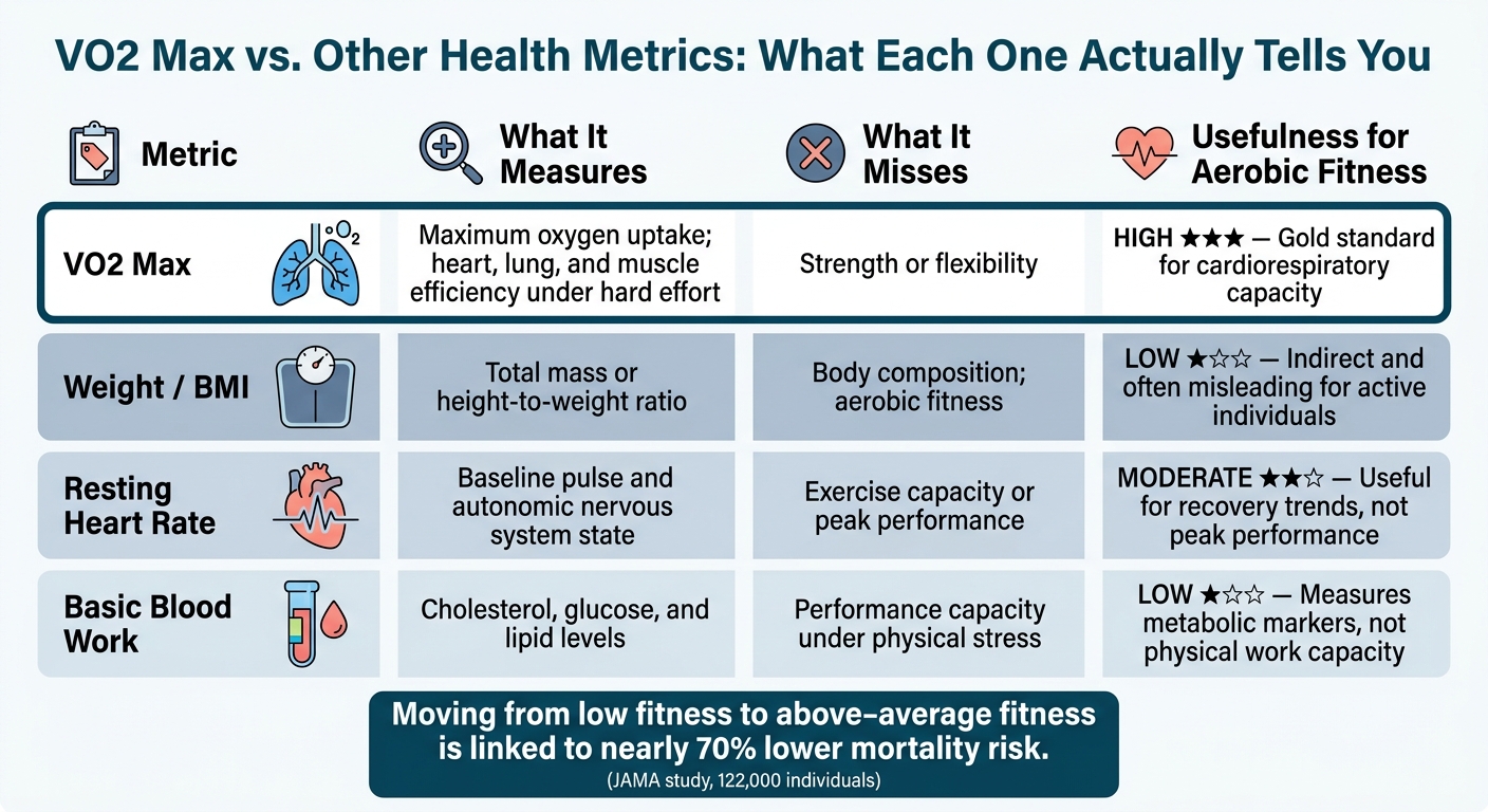 VO2 Max vs. Other Health Metrics: What Each One Actually Tells You
