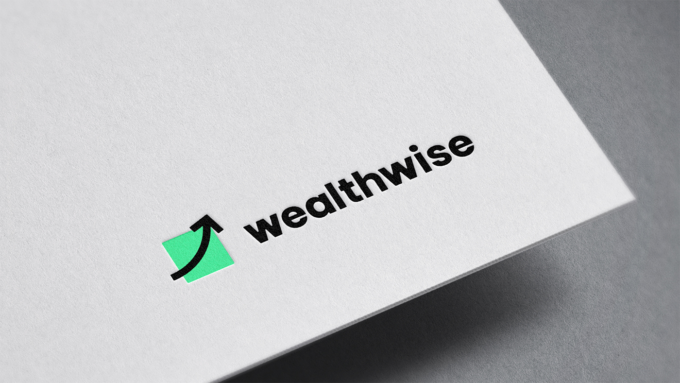 A logo for fintech company Wealthwise, on the corner of a sheet of paper.